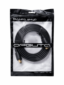 Орбита OT-AVW07 кабель HDMI-HDMI 1.5м плоский (v1.4, пакет)